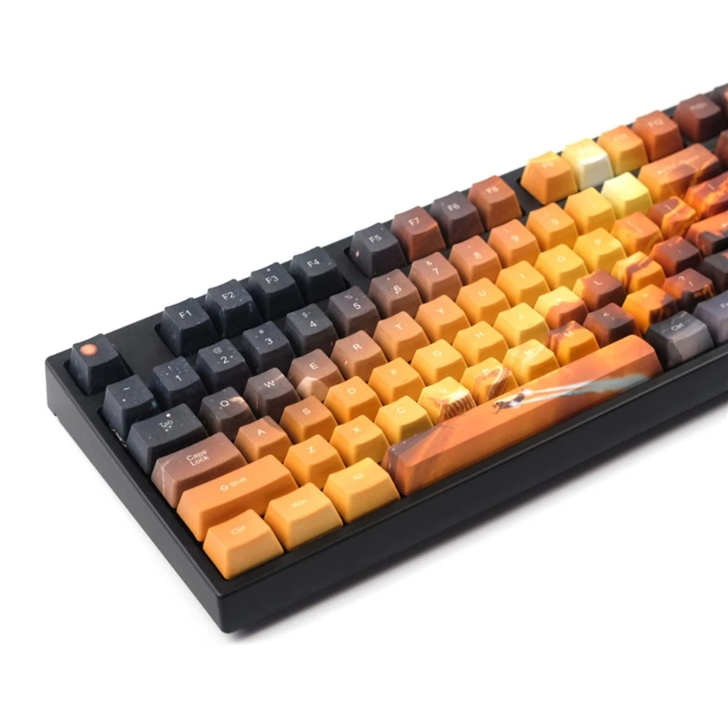 

PBT 104Keys Saturn Theme OEM Keycap Full Set Dye Sublimation Key Caps For Cherry MX Keyboard Keyboards Accessories