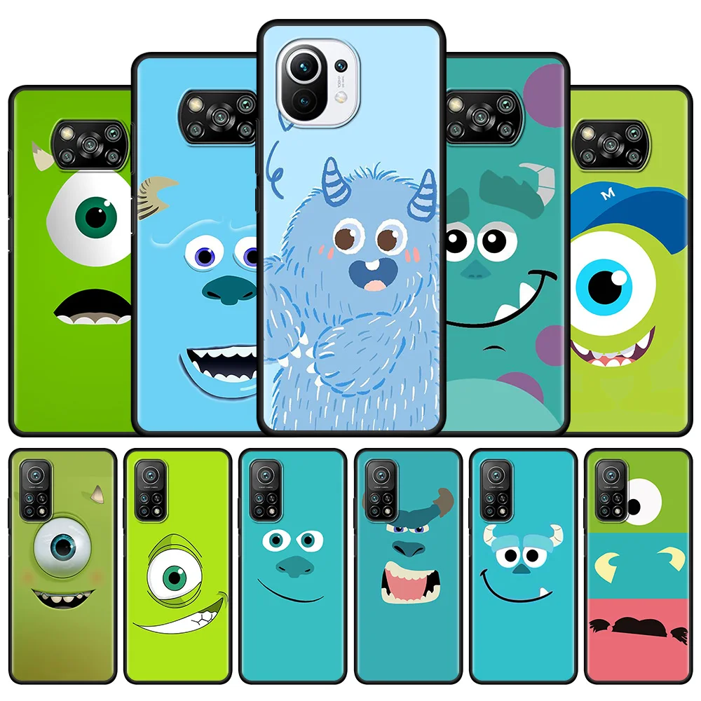 

Fashion Case for Xiaomi Mi 11 Lite 5G 10T Pro 9T Note 10 Lite 5G A2 Casing Housing Cover Shell Funda Monsters University Cartoon