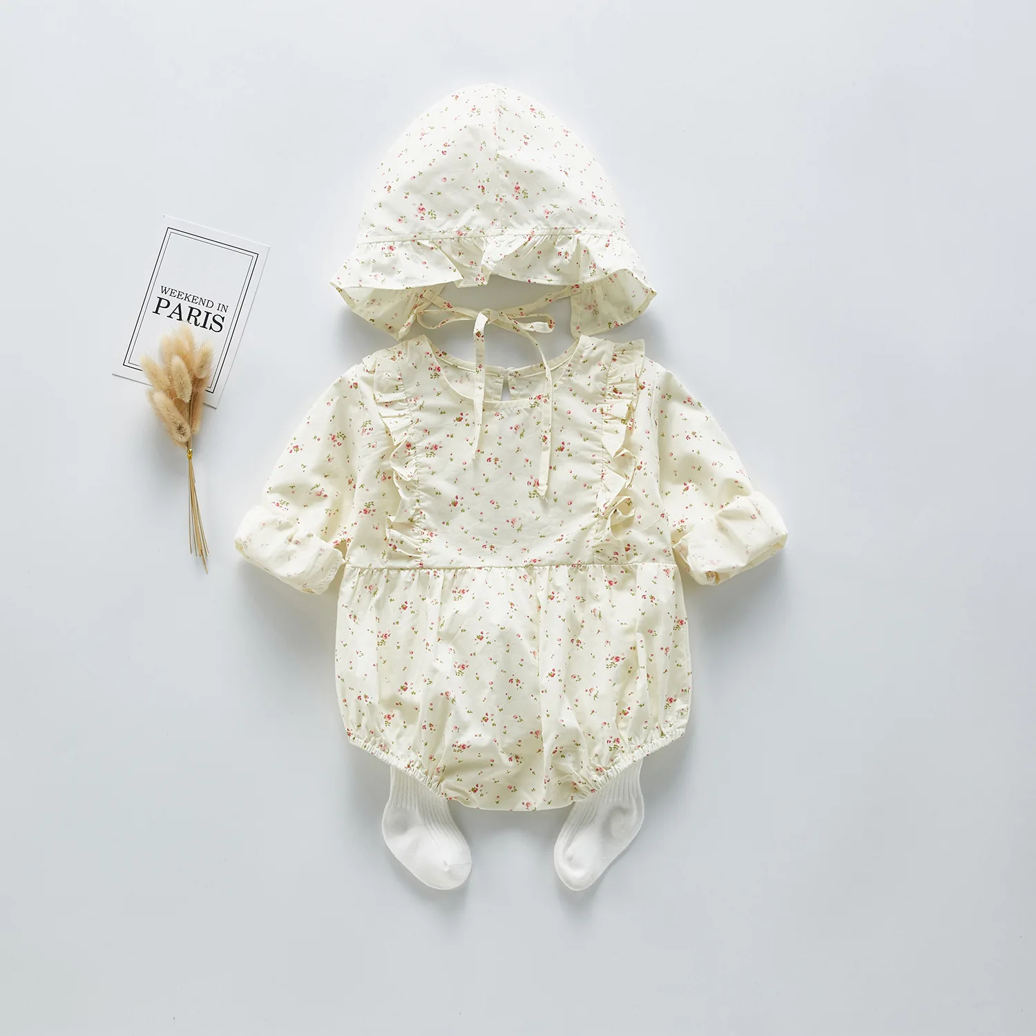 2020 весенний Детский костюм для маленьких девочек комбинезоны с цветочным