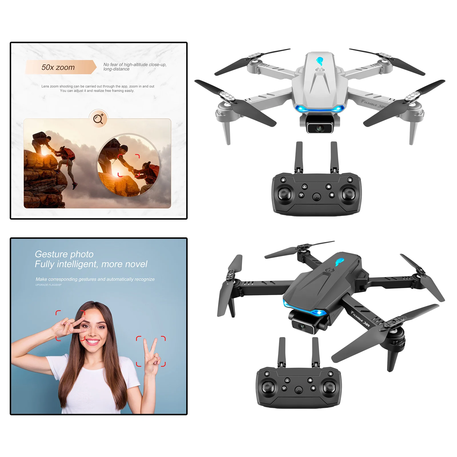 

Модернизированный мини-Квадрокоптер с камерой 4K HD WiFi FPV и дистанционным управлением