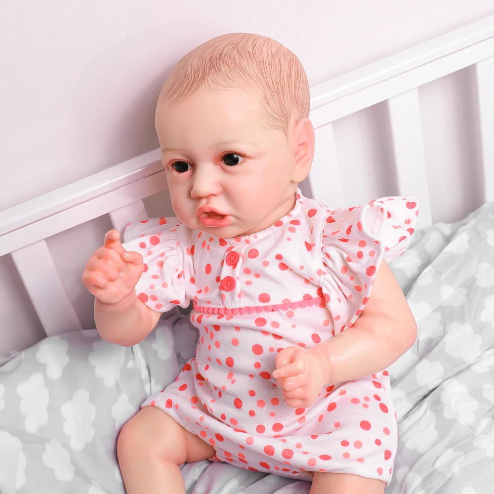 

22'' Bebes Reborn Doll Full Silicone Baby Realistic Reborn Toddler Children Brithday Gift Bath Bedtime Toy For Girl Kid Playmate