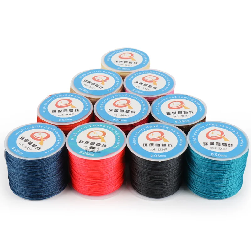 0 6 мм круглая Вощеная льняная нить вощеная для шитья кожи рукоделия сделай сам