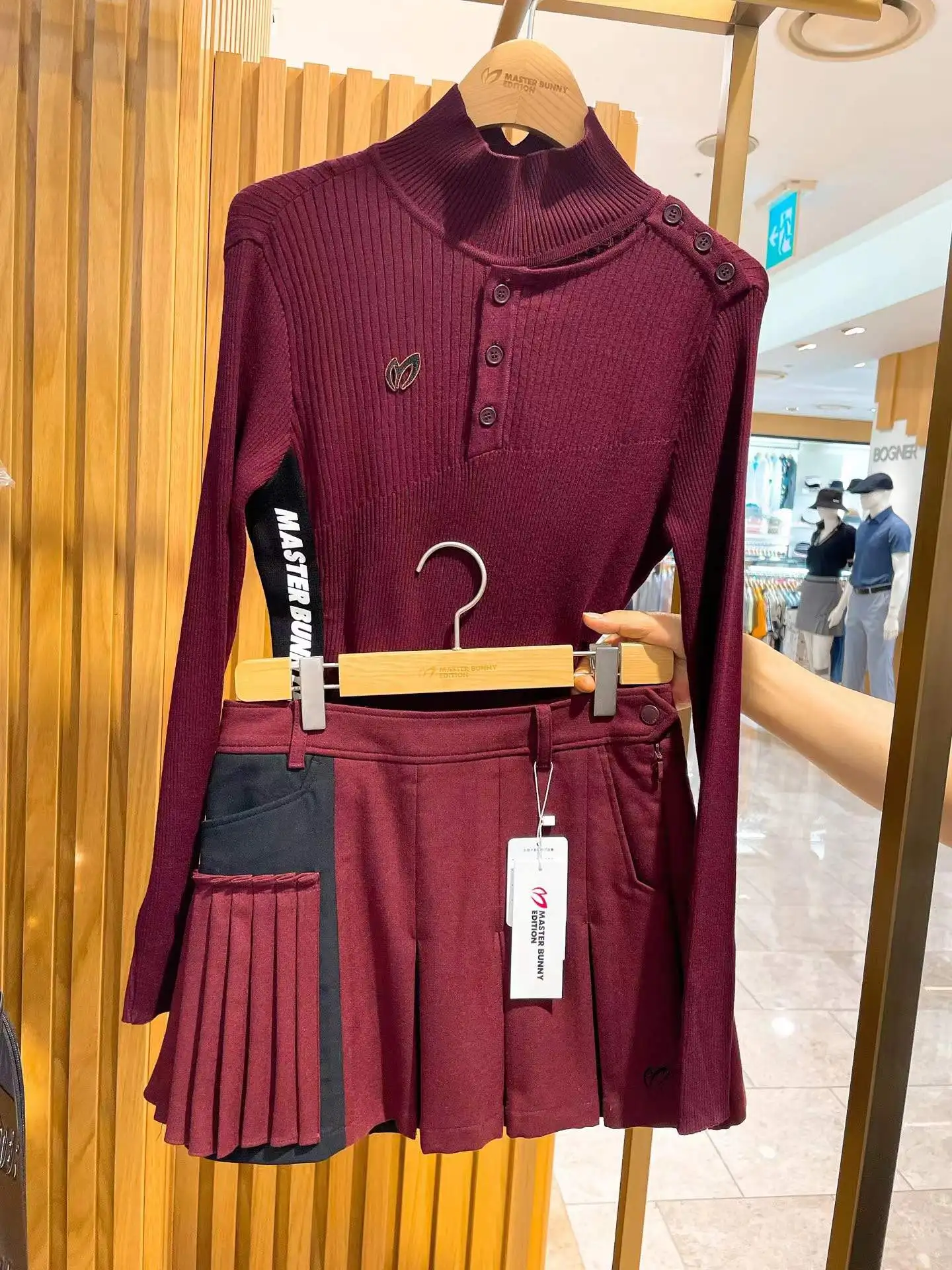 

Golf sweater high neck woman lady clothing autumn warm slim fit