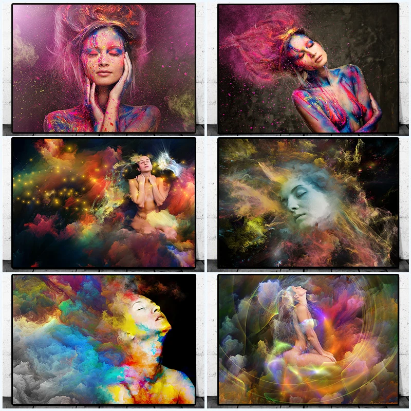 

Color Sexy Nude Beauty Poster Prints Abstract Characters Wall Art Pictures Canvas Painting Living Room Home Nordic Cuadros Decor