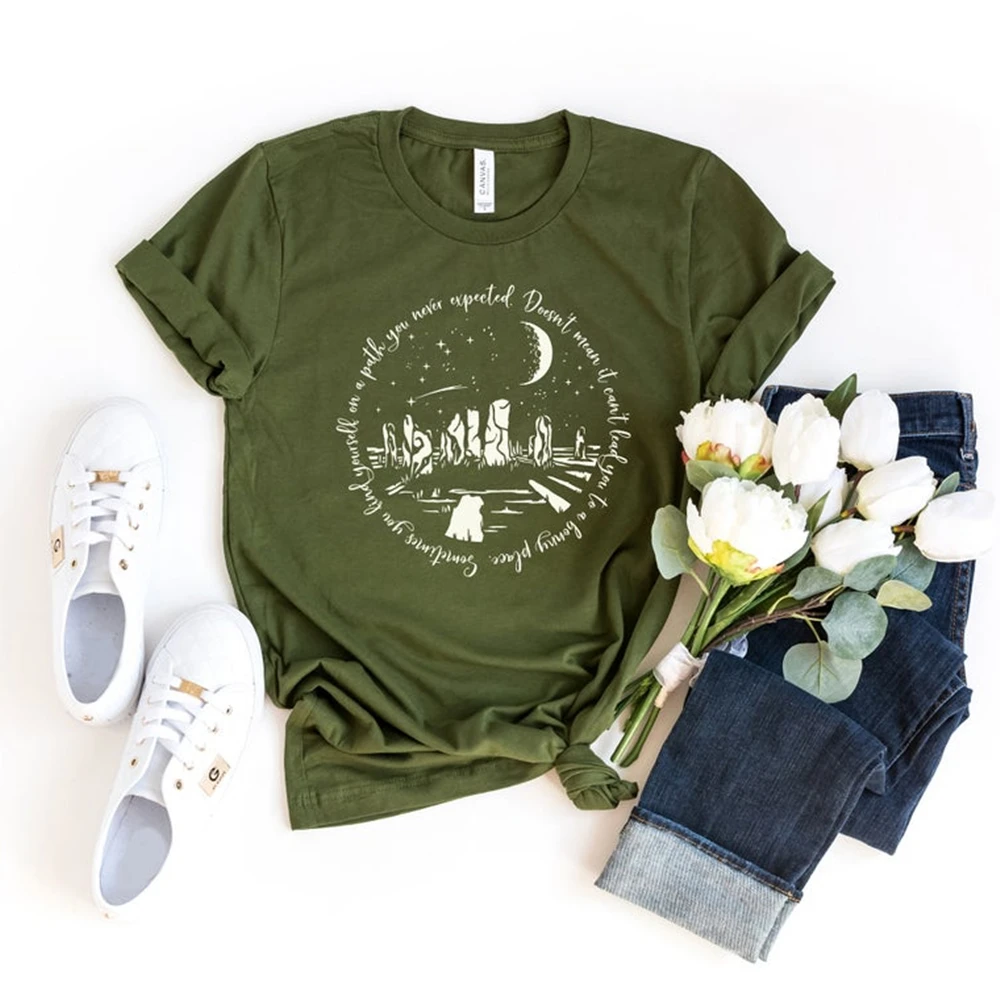 Забавная футболка Outlander с надписью вы находитесь на дороге которую никогда не