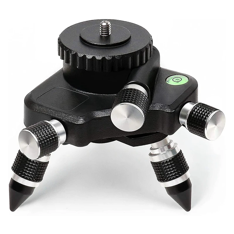 Tripod 360 Rotating Level Adapter Micro-Adjust Connector Fine Turning Pivoting Base For 1/4 In |