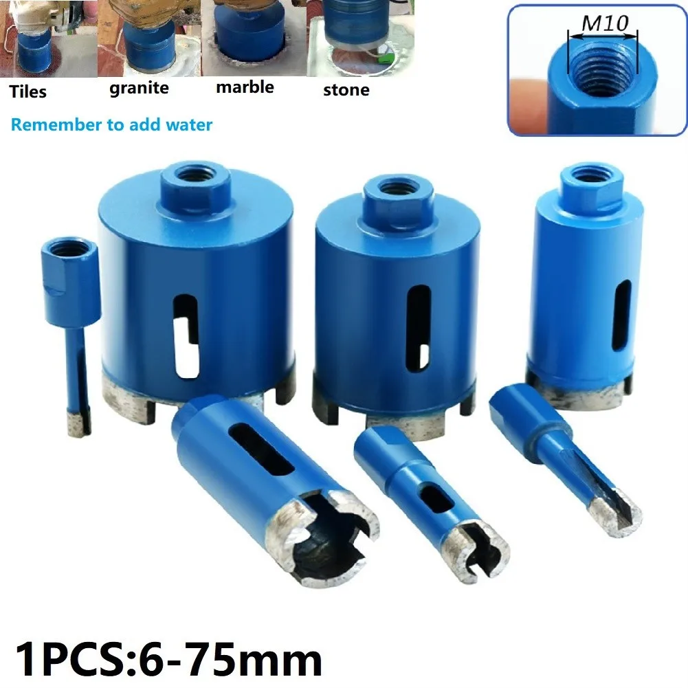 

1pcs 6-75mm Opener Diamond Coated Hole Saw Cutter Glass Marble DrillBits Cutting Ceramic Concrete Opener Angle Grinder Drill Bit