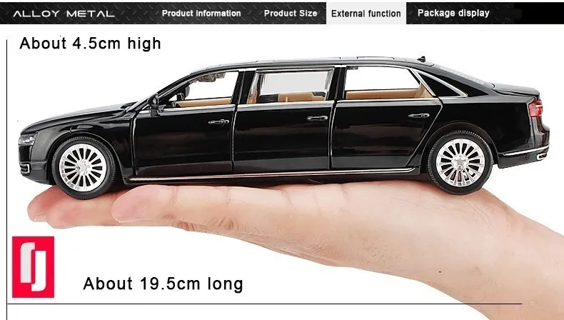 1:32 Масштаб Audi A8L литая под давлением модель автомобиля металлическая игрушка A8 автомобиль со звуком и светильник Детский развивающий подарок на день рождения игрушка