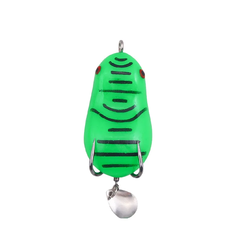 

1 шт. вращающийся хвост блестки Рыболовные приманки 60 мм/12g/искусственный силикагель плавающий Плавание Jig Мягкая приманка песка двойной рыб...