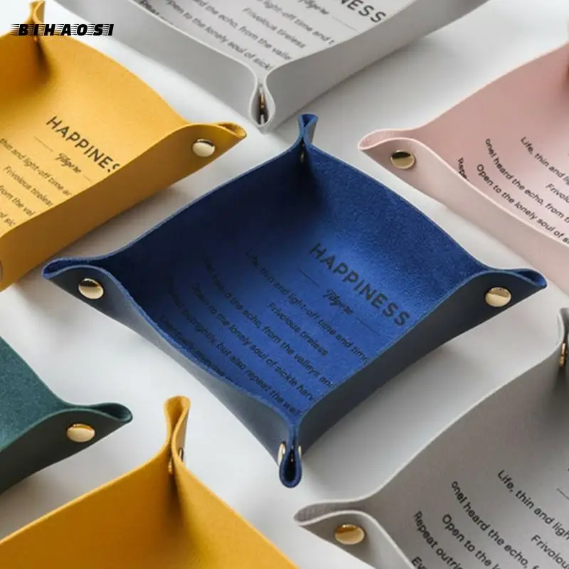 Настольный кожаный брелок для ключей декоративная тарелка дома кошелек складной