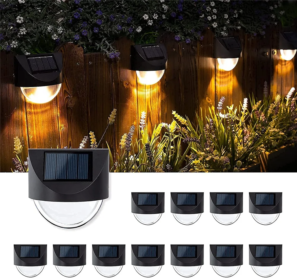 

LED Solar Power Wall Light Outdoor Waterproof Garden Yard Stair Fence Lamp Solar Deck Lights Decor Spotlight