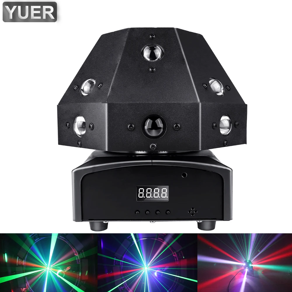 Disco 16pcs LED RGBW Laser Lights DMX512 Stage Full Color Party Effect Lights Professional Indoor Bar Club Xmas Laser Projector