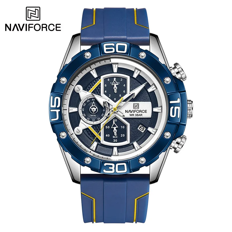 Часы наручные NAVIFORCE Мужские кварцевые с хронографом спортивные брендовые