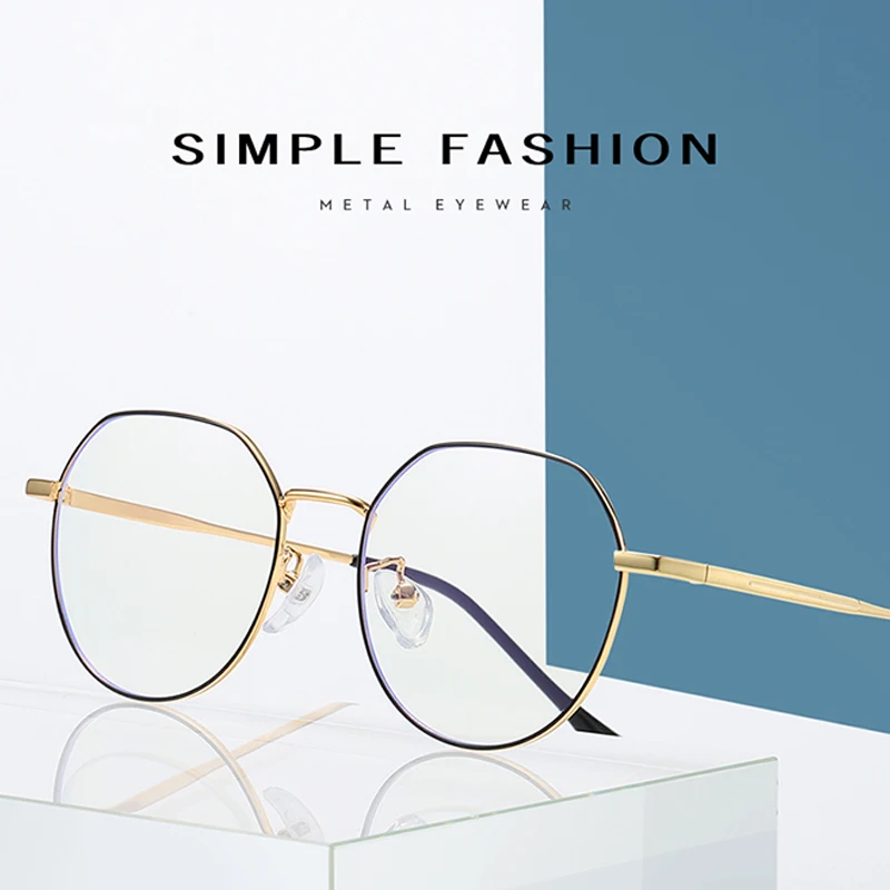 Очки в металлической оправе для мужчин и женщин с защитой от
