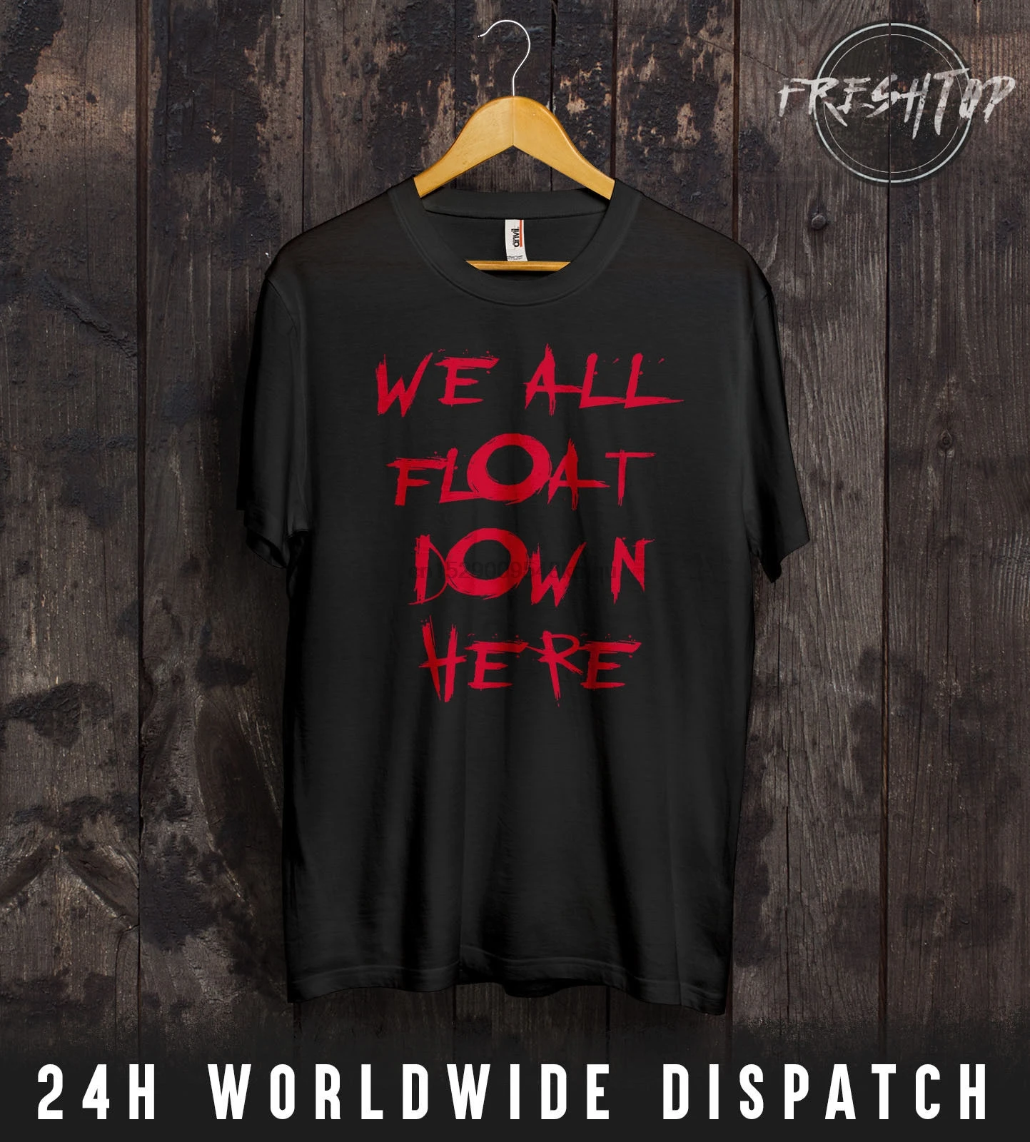 Это футболка Chapter One We All Float Down Here Клоун фильм ужасов Pennywise модный стиль для мужчин