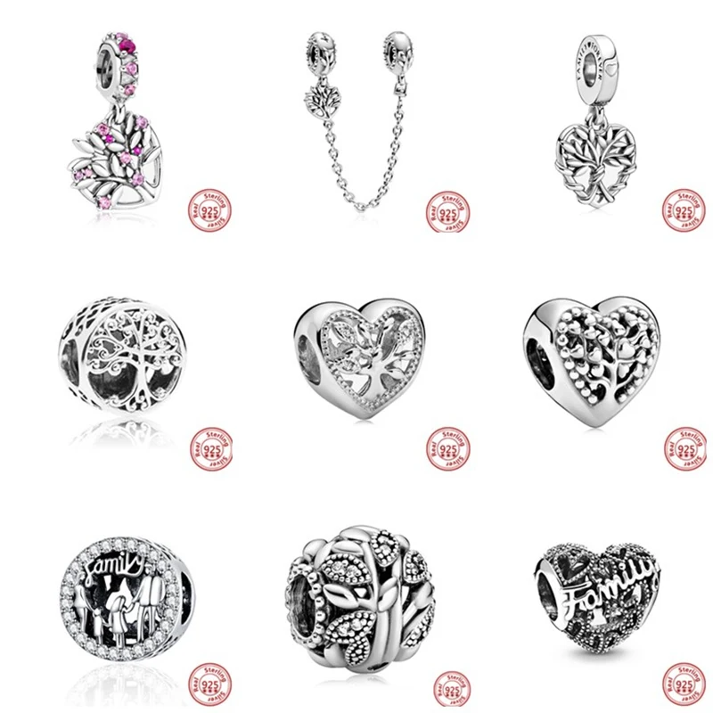 Новый 925 Серебряные полупустые подвеска в виде генеалогического дерева кулон