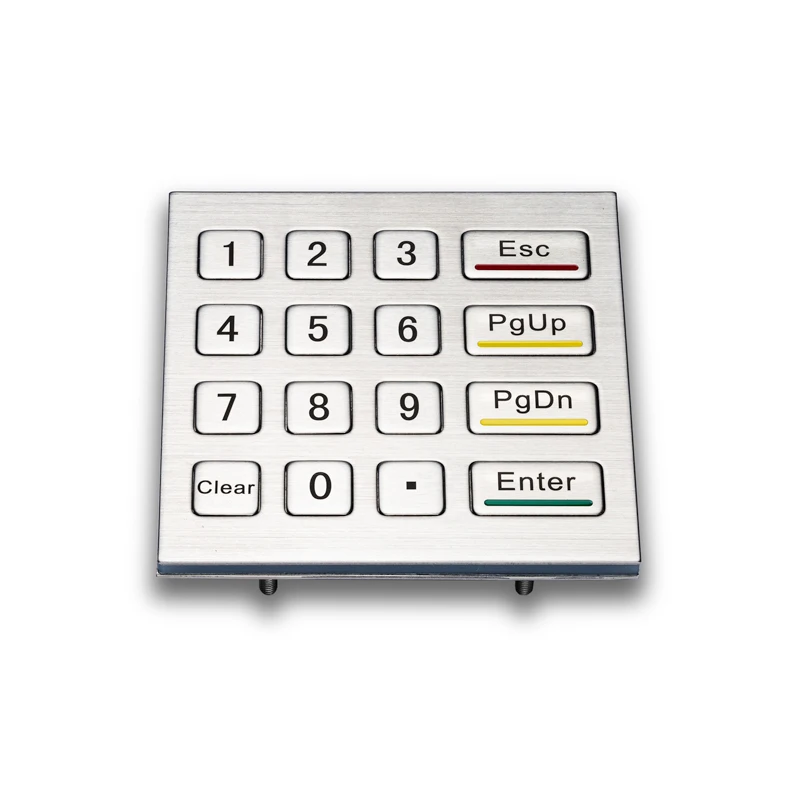 4x4 Matrix IP65 Waterproof Access Control ATM Terminal Vending Machine Industrial Numeric Metal Keypad Stainless Steel Keyboard enlarge