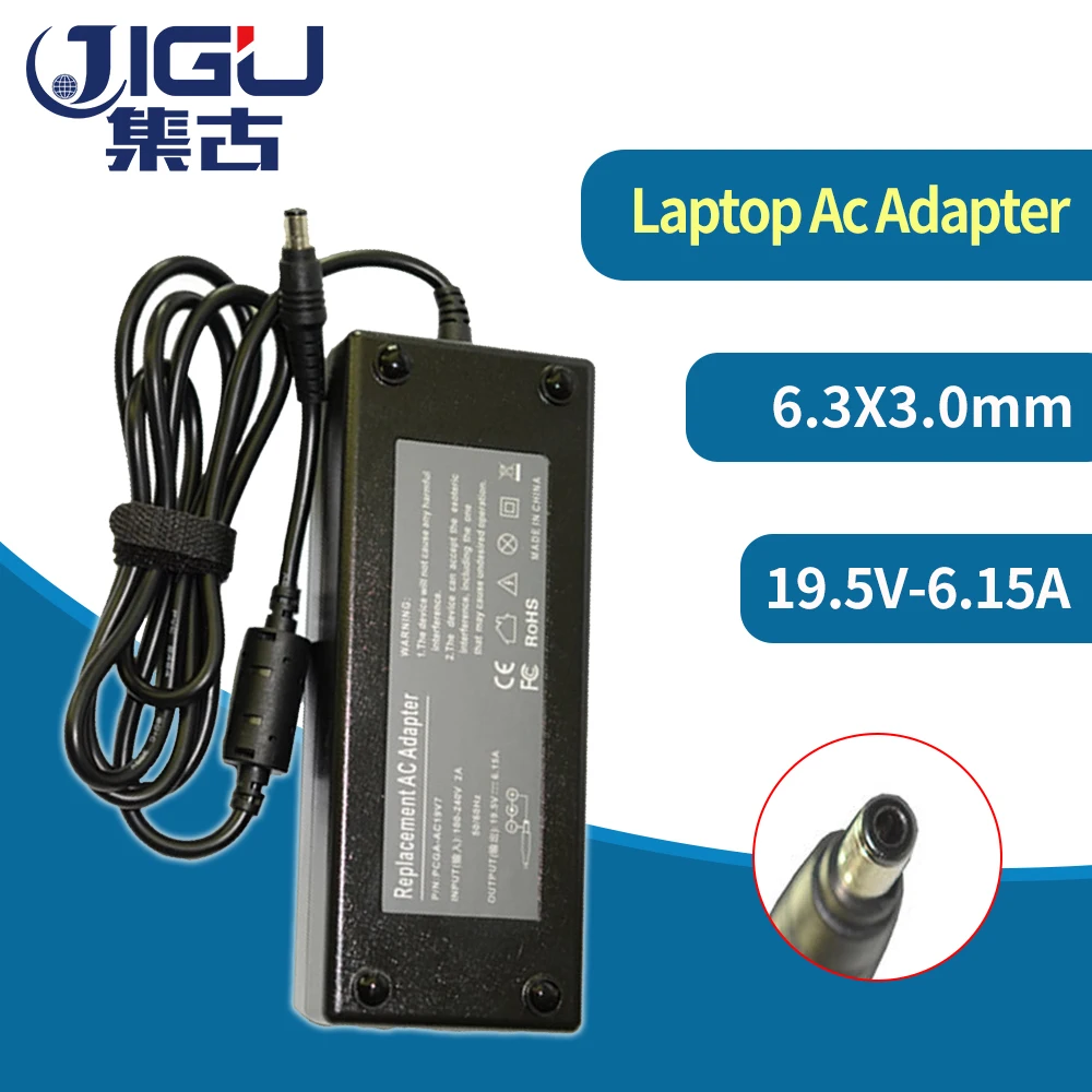120W 19 5 V 6.15A 6 3*3 0 мм Замена для Lenovo IdeaPad Y470 Y460P Y570 A300 A700 C305 C300 C320 AC зарядное устройство