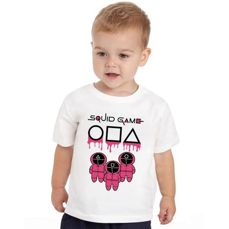 

Demon Squid Game T-Shirts Summer New Children's Clothing Anime Loose Casual Clothes Young Children For Boys Cute Short Sleeve