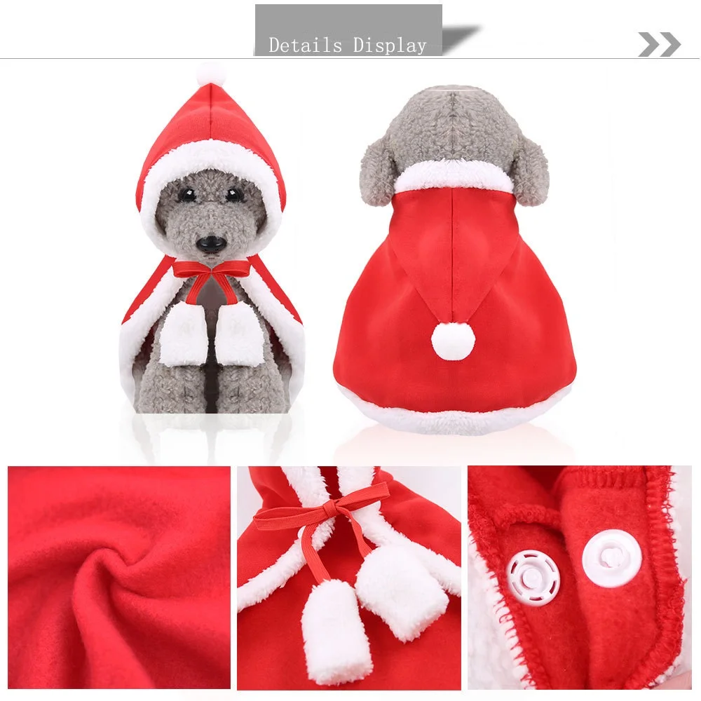 Christmas cloak dog clothes autumn and winter new cat accessories pet clothing cat Christmas cloak pet supplies
