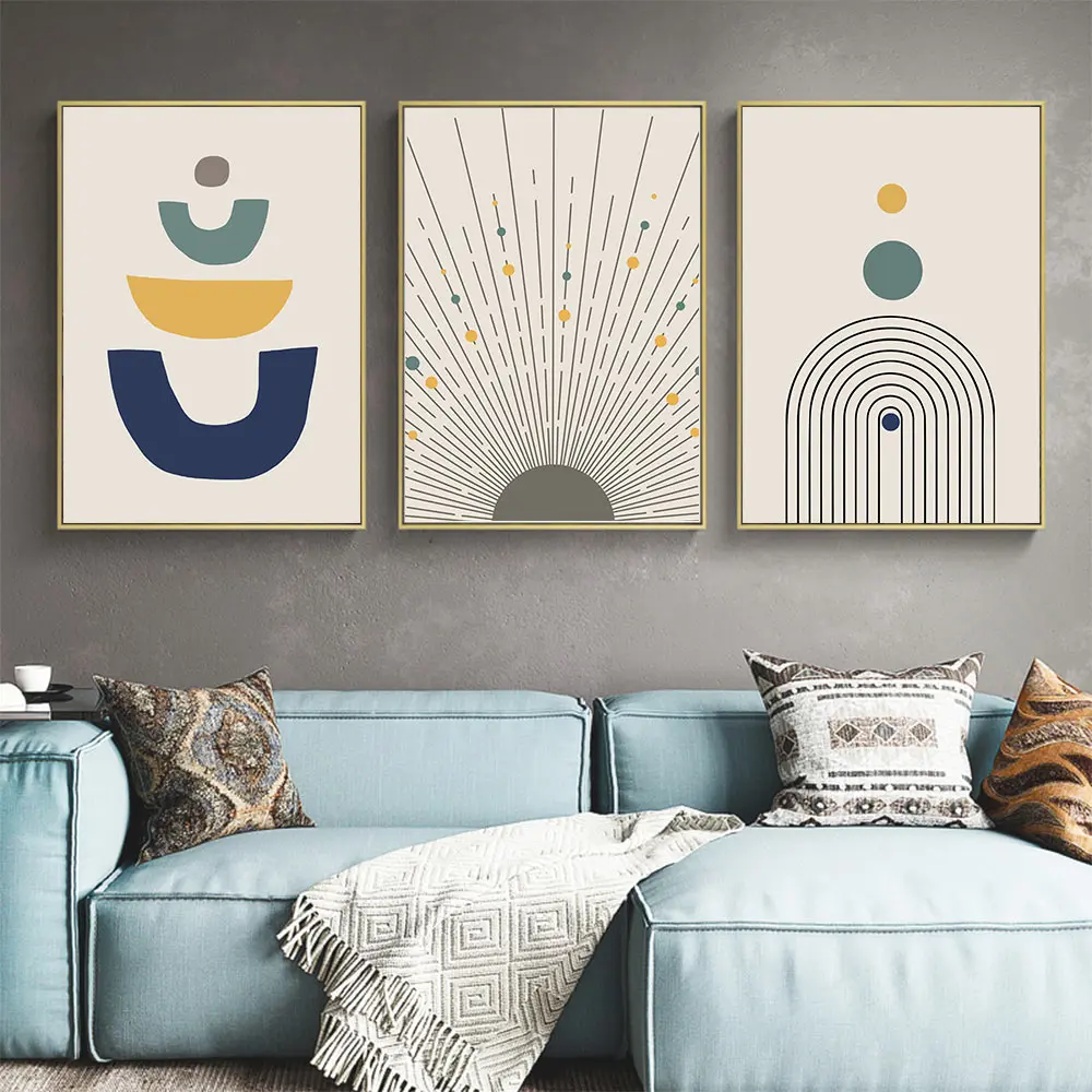 Серебристое настенное Искусство Холст Картина печатный плакат с абстрактными