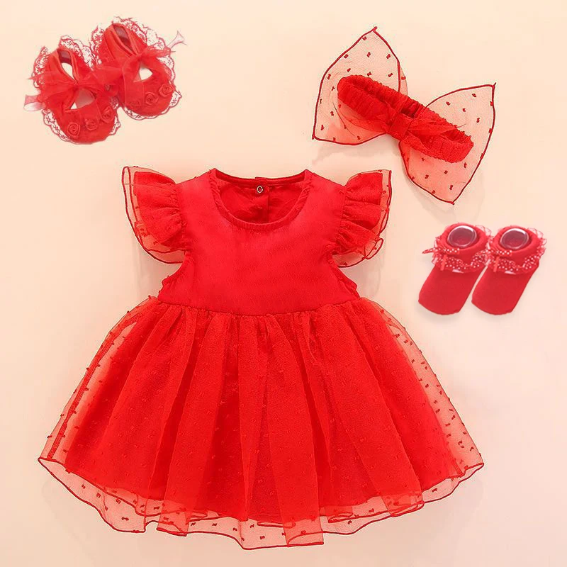 Одежда и платья для новорожденных девочек хлопковое платье принцессы крещения