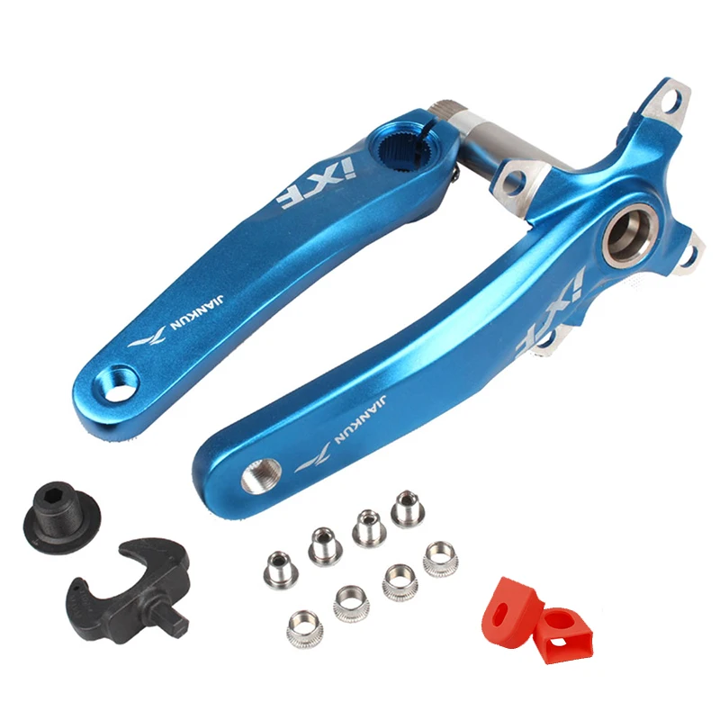 Blue-Crank JIANKUN IXF шатун MTB 104BCD 170 мм горный велосипед шатун для дорожного велосипеда цикл кривошипный набор сплав винт Нижний Кронштейн Chainring BB - Цвет: Blue-Crank