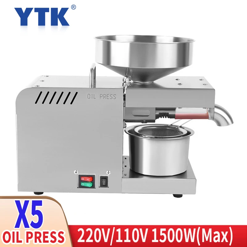 

220V Oil Press Small Business Equipment Stainless Steel Oil Pressure Peanut Oil Extractor