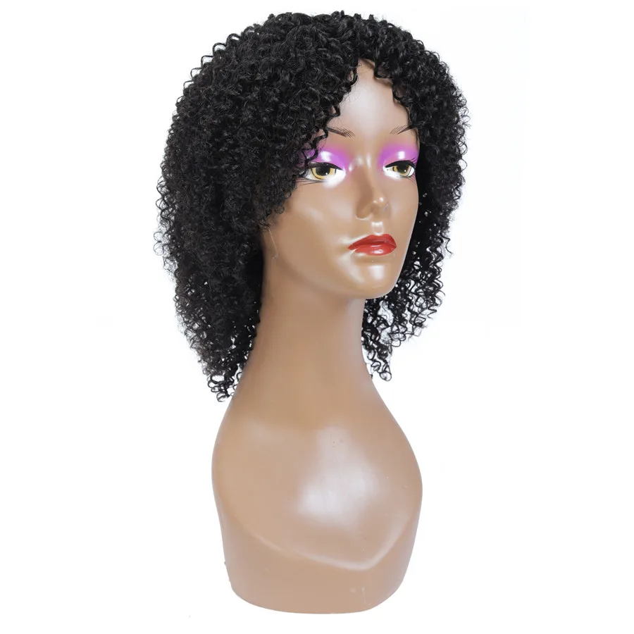 Короткие кудрявые парики из человеческих волос для черных женщин бразильские