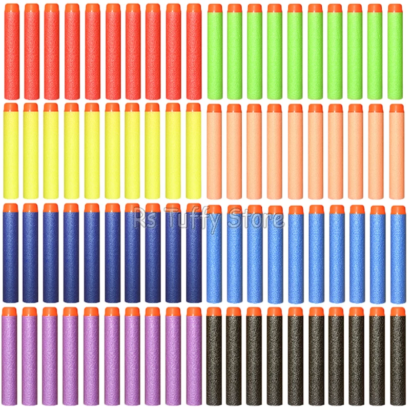 50/100PCS Soft Gun Bullets for Nerf Universal 7.2cm EVA Solid Sucker Foam Elite Bullet Toy Accessories Gifts Toys Kids - купить по