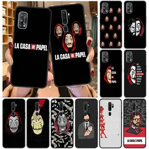 la casa de papel bag fundas case for oppo a52 a53 silicone soft tpu black cover for oppo a9 2020 luxury shockproof shell coque free global shipping