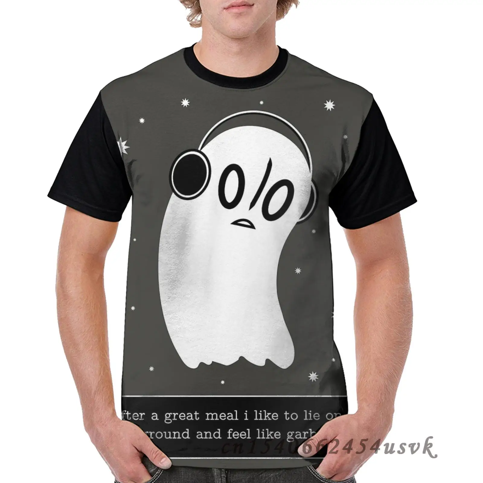 Забавный Графический Мужская футболка с рисунком футболки Undertale Napstablook способ