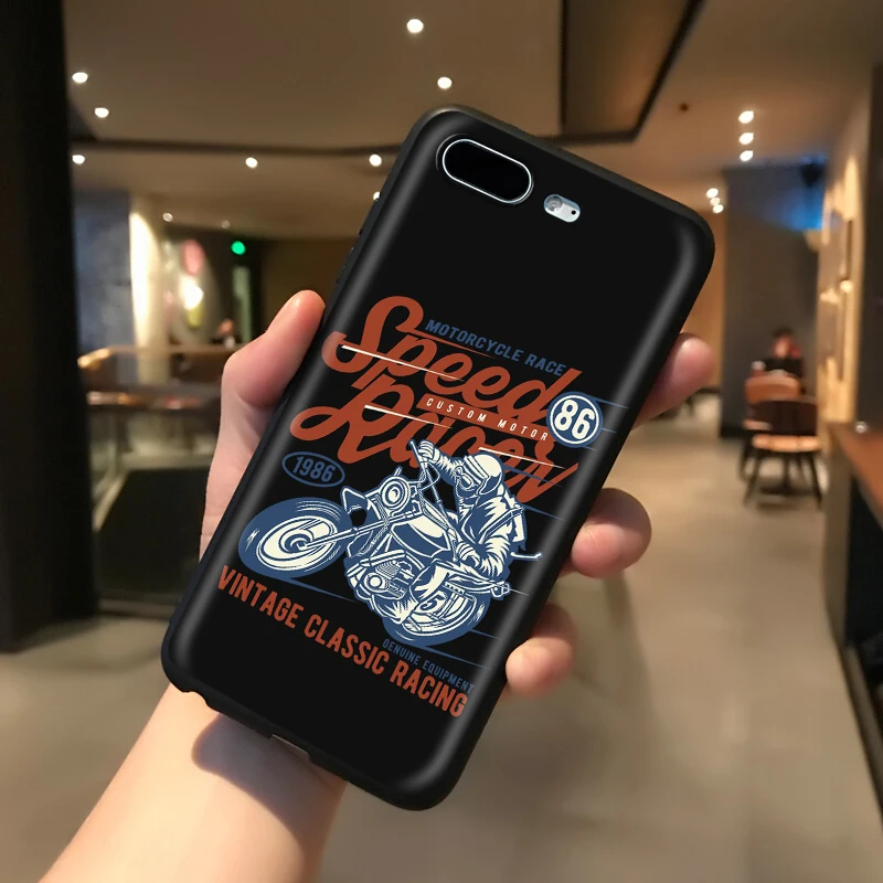 Силиконовый мягкий чехол YIMAOC в стиле ретро для мотокросса iPhone 12 Mini 11 Pro XS Max XR X 8 7 6 6S