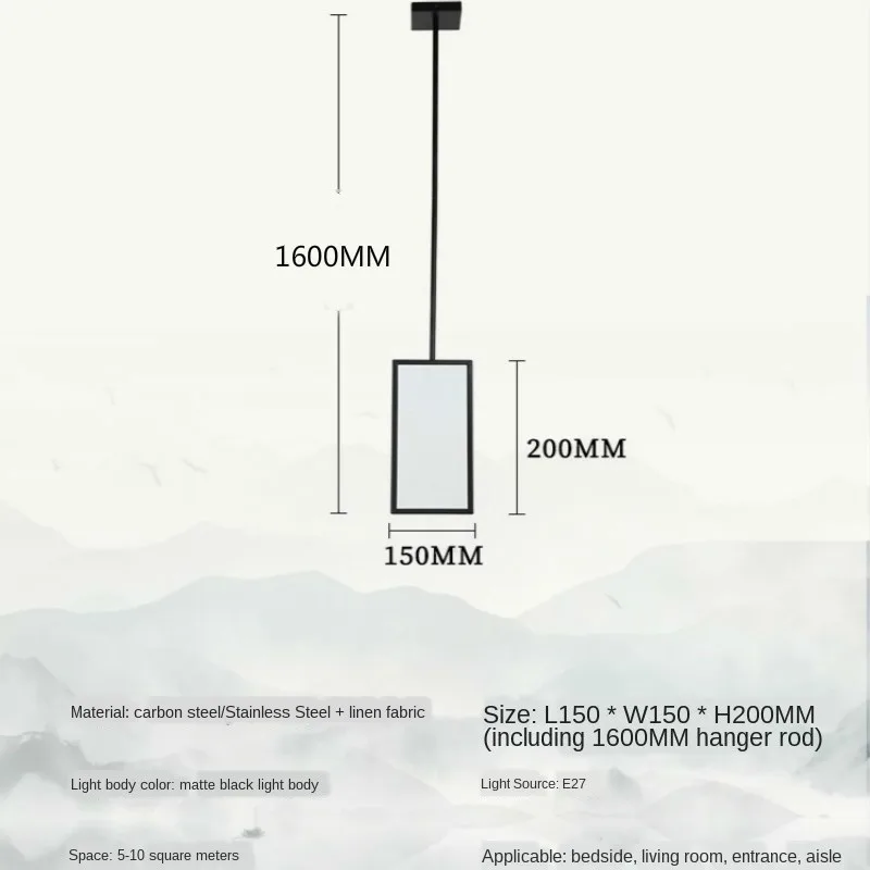 

Chinese-Style Dining room Living room Pendant light Restaurant Bedroom Bedside Lamp Modern Minimalist Creative Iron pendant Lmap