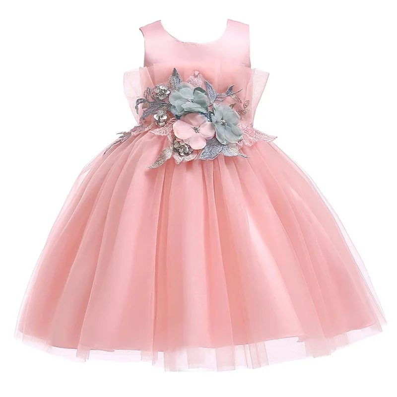 Платье без рукавов для девочек-подростков платье-пачка девочек 2-8 лет на свадьбу