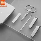 Набор инструментов Xiaomi mijia 5 шт.компл. для маникюра и педикюра, портативный дорожный гигиенический набор из нержавеющей стали, кусачки для ногтей