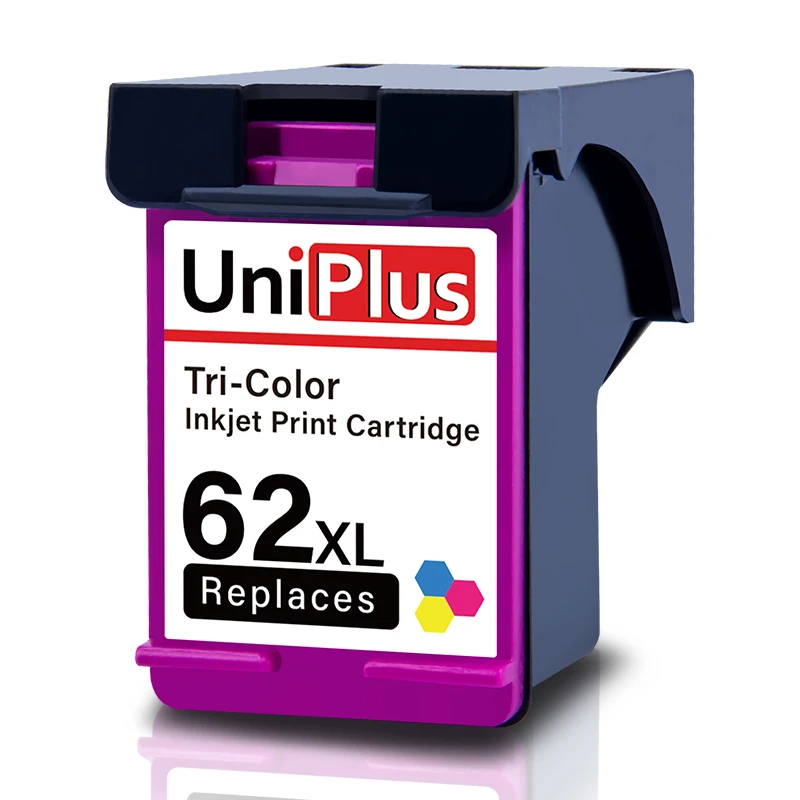 UniPlus 62XL цветной чернильный картридж совместимый с hp 62 XL для Envy 5660 7640 5540 5665 OfficeJet 200c