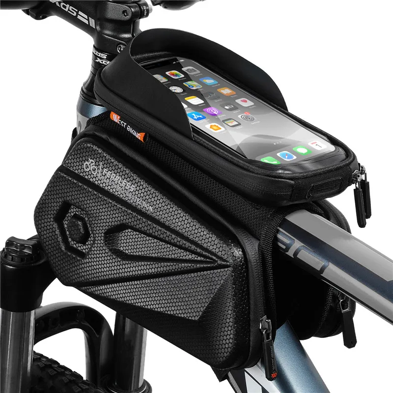 

Bike Bag Front Frame MTB Bicycle Hard Shell Bag Cycling Accessories Waterproof Touch Screen Top Tube Phone Bag Riding Equipment