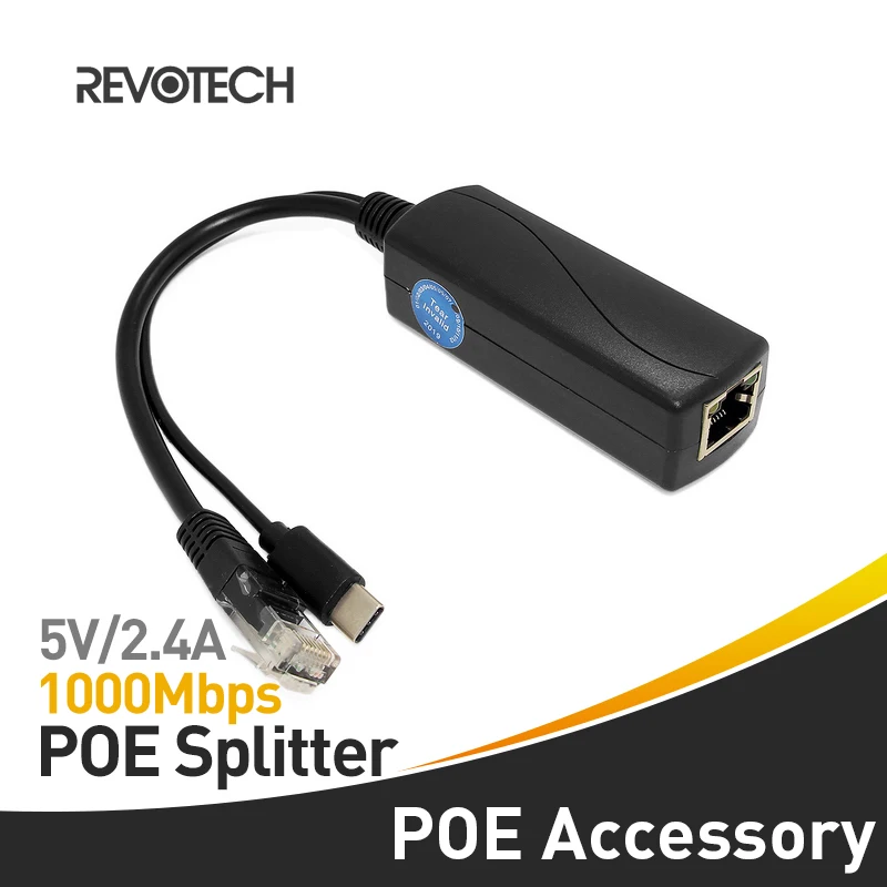 Тип C разъем PoE сплиттер 5V 2.4A Выход IEEE 802.3af Стандартный 10/100/1000 Мбит/с Мощность over