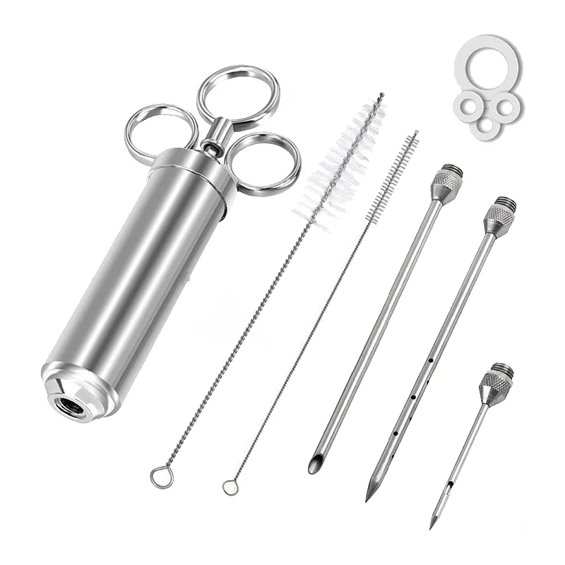 Инжектор мяса с иглами и кистями приправа инжектор маринада шприц вкуса для