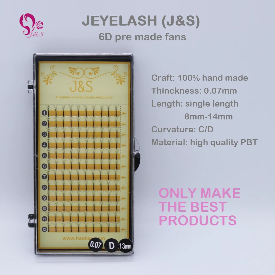 J & S C завитые натуральные мягкие шелковые накладные ресницы для наращивания