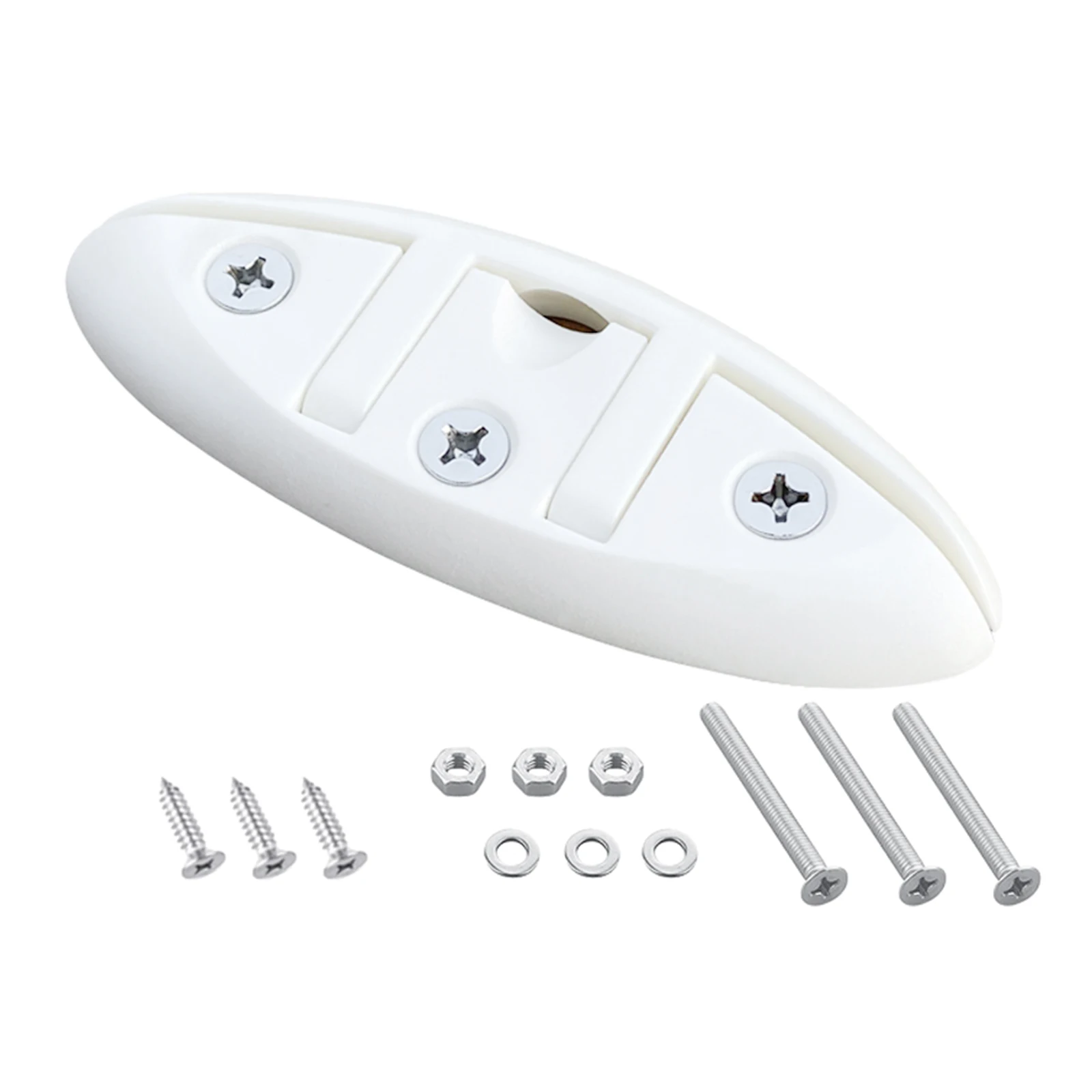 

5inch (130MM) Boat Folding Cleat Dock Deck Flip Up Flush Mount Boat Cleat Mooring Rope with Bolts and Nuts