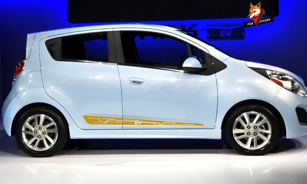 2 шт. авто Спортивная графика виниловая пленка наклейки Spark автомобильный боковой