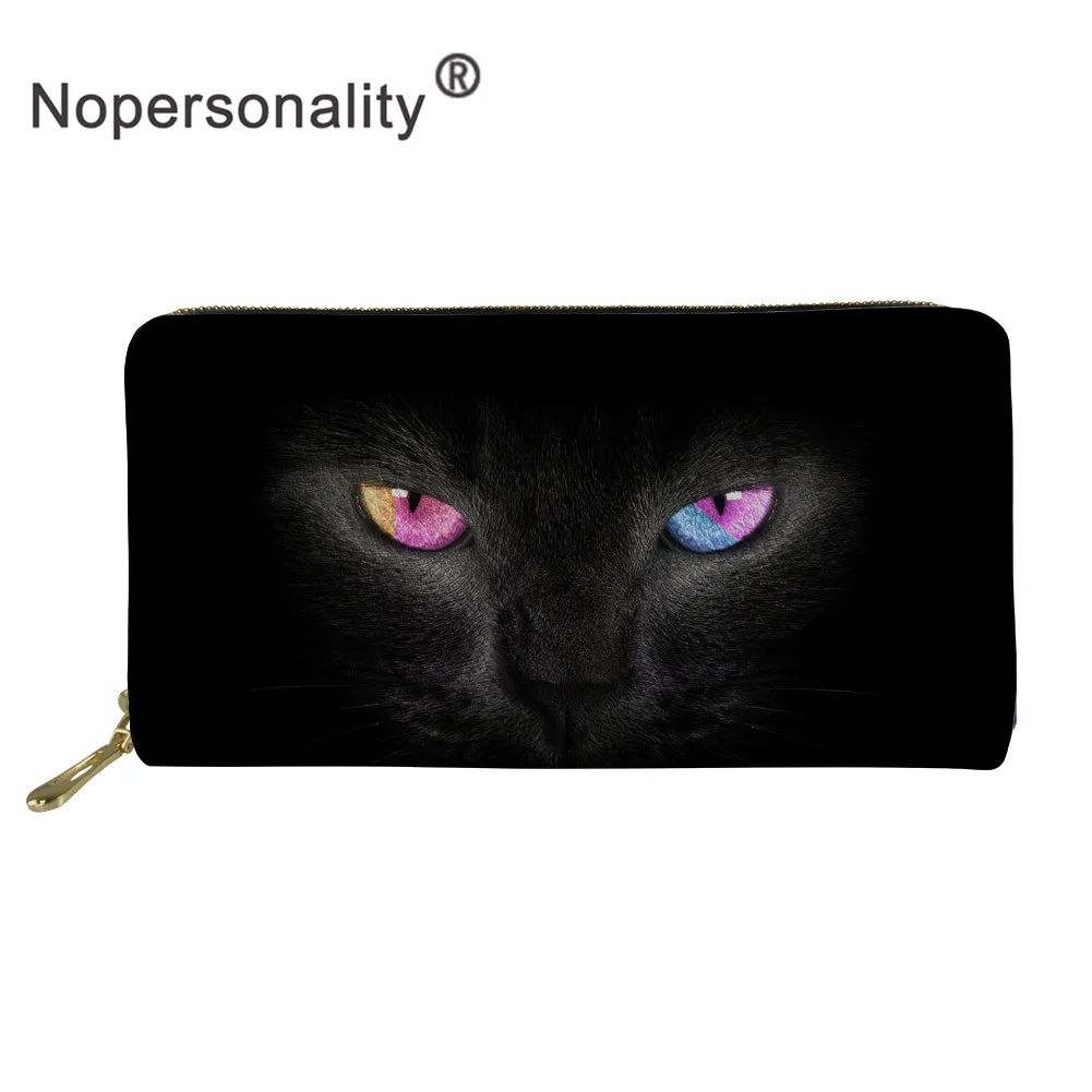 

Nopersonality Cat Eyes Printed Casual Women Wallets Long PU Leather Purse Fashion Lady Coin Money Storage Bag Card Holder Case