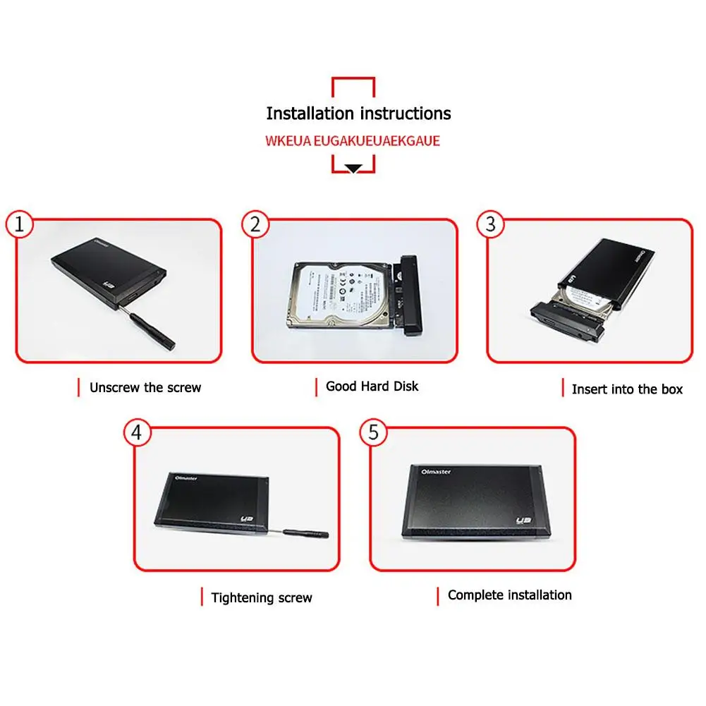 

OImaster EB-230U3 2.5 inch USB3.0 to SATA 5 Gbps Aluminum External HDD Case Automatic Sleep For Mainstream Systems