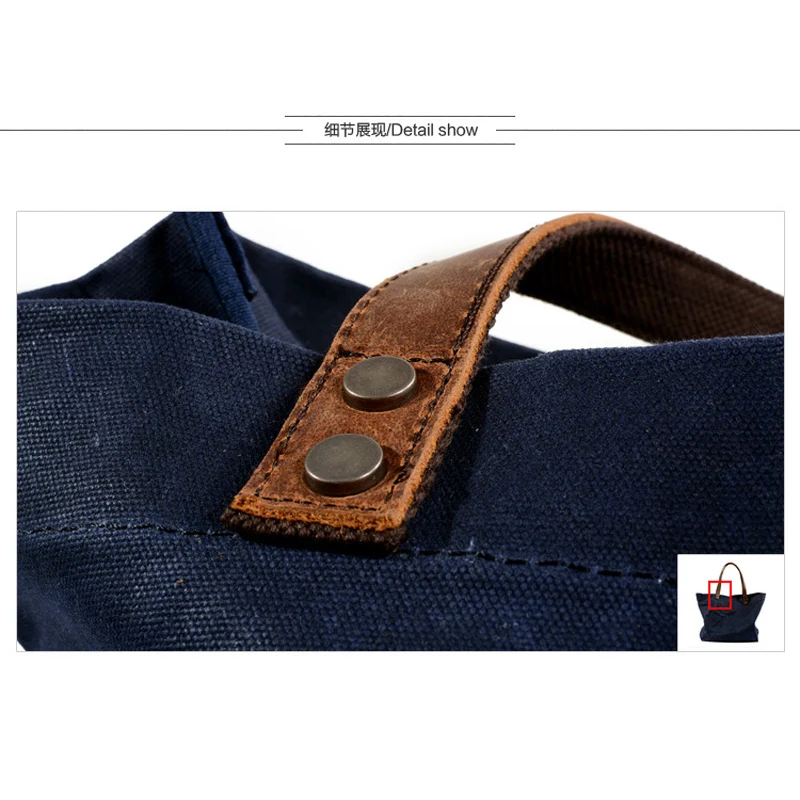 Водонепроницаемые холщовые сумки из масляного воска Простые ретро на плечо