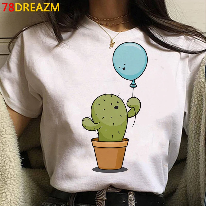 

Cactus top tees women couple japanese kawaii vintage white t shirt t-shirt tshirt white t shirt