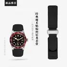 Ремешок нейлоновый для наручных часов Tudor, спортивный браслет с застежкой-липучкой для наручных часов, в стиле НАТО, черный синий, 22 мм 24 мм