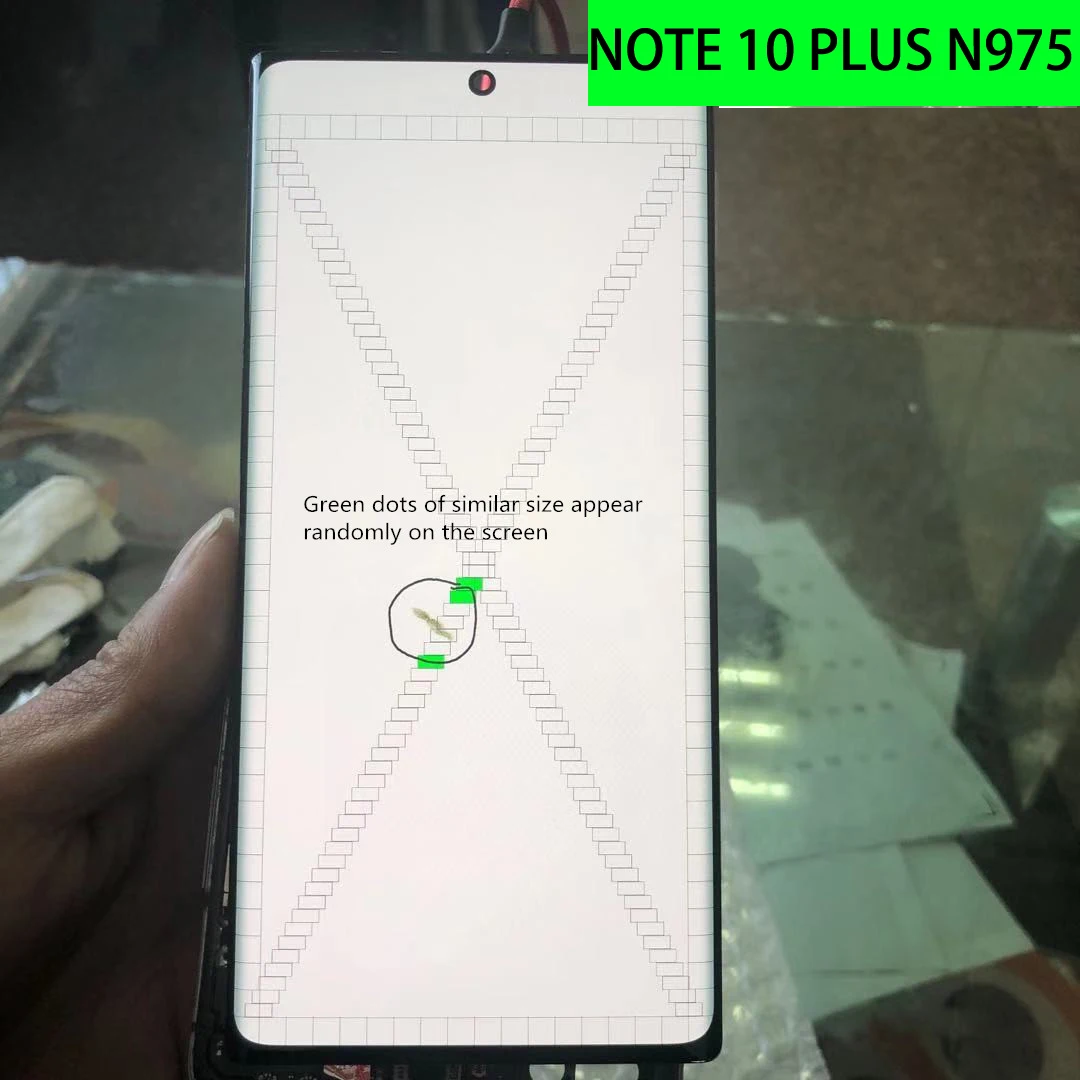 

Original N975F AMOLED Spot For Samsung Galaxy Note 10+ LCD note 10 Plus N975 Display Touch Screen Assembly replacement Frame