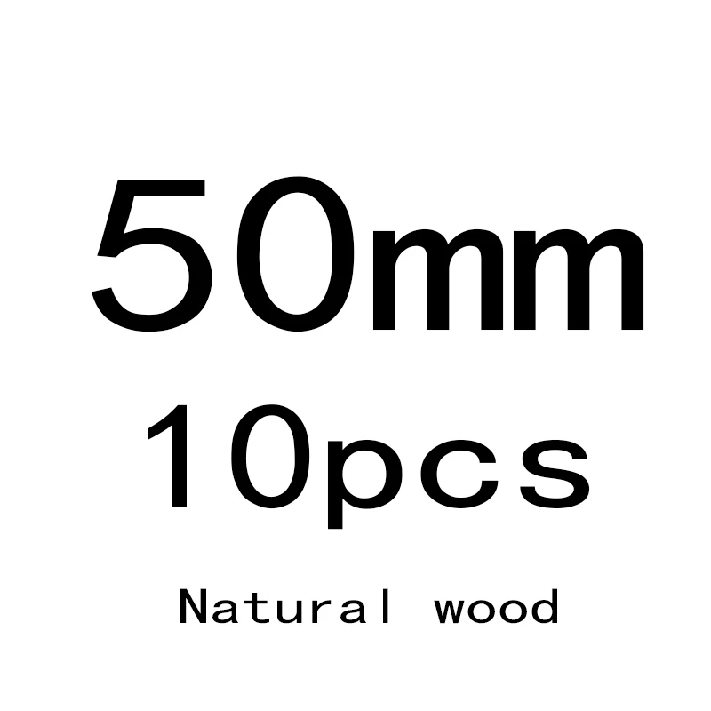 10pcs 50mm 10 шт 40 мм Детские натуральные кольца для прорезывания зубов деревянные ожерелья Браслет DIY ремесла - Цвет: 10pcs 50mm
